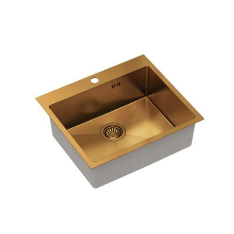 Quadron RUSSEL Zlewozmywak Stalowy 55x48cm 110 SteelQ PVD miedziany HB7910PVDBSC1