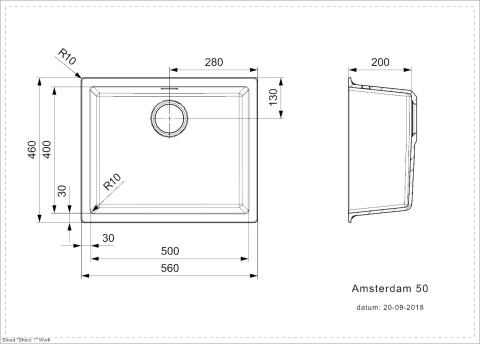  REGINOX Zlewozmywak AMSTERDAM 50 BLACK SILVERY R30844