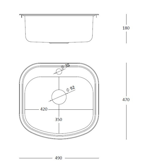 Quadron RAY 110 SteelQ PVD Zlew Stalowy miedziany HB7701PVDBSC1