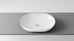 VITALLE VARDENA 60 umywalka ceramiczna nablatowa prostokątny bez otworu, bez przelewu 600x420x140 biała 41746011121000VL
