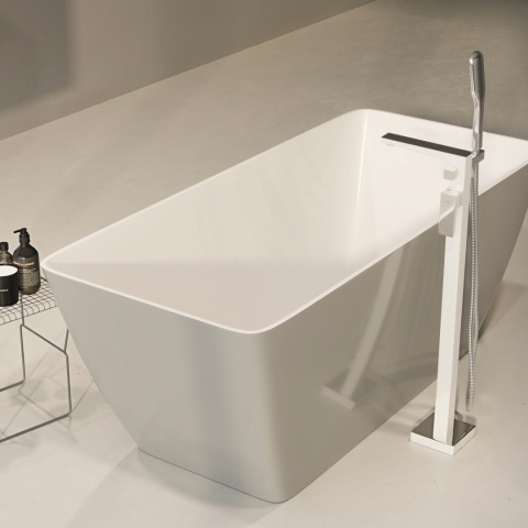 Omnires Parma bateria wannowa wolnostojąca kolor chrom/biały PM7433CRB