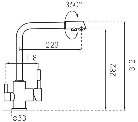 Blue Water Amanda Bateria Kuchenna mosiądz antyczny 5901730616514