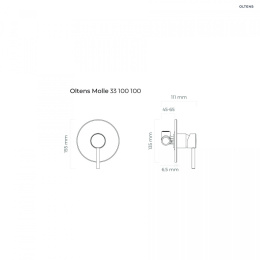Oltens Molle bateria prysznicowa podtynkowa kompletna chrom 33100100