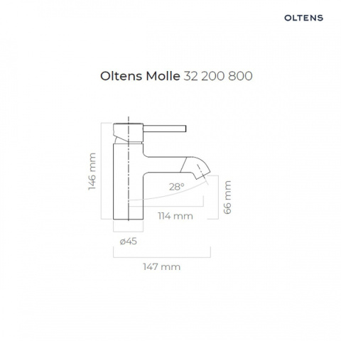 Z kodem LATO -7% !!! Oltens Molle bateria umywalkowa stojąca złota 32200800