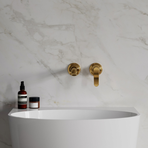 Omnires Art Deco bateria umywalkowa podtynkowa kolor złoty AD5115GL