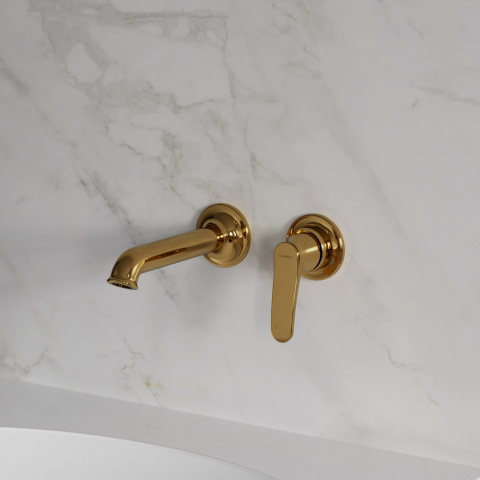 Omnires Art Deco bateria umywalkowa podtynkowa kolor złoty AD5115GL