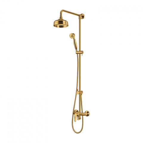 Omnires Art Deco system prysznicowy natynkowy kolor złoty AD5144GL