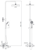 Art Platino Term Zestaw termostatyczny wannowo-prysznicowy natynkowy TER-ZWPN.500C
