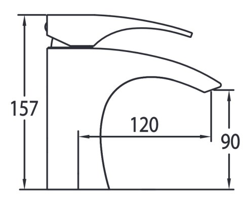 Blue Water Liwia Bateria umywalkowa chrom LIW-BUN.010C