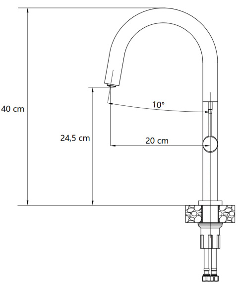 QUADRON HALEY Bateria Zlewozmywakowa T LINE SteelQ pure carbon 3623522_BLM