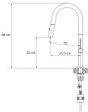 Quadron FELICITY Bateria Zlewozmywakowa T LINE SteelQ graphite metal / Nano PVD miedź 3623521_T1PVDC1