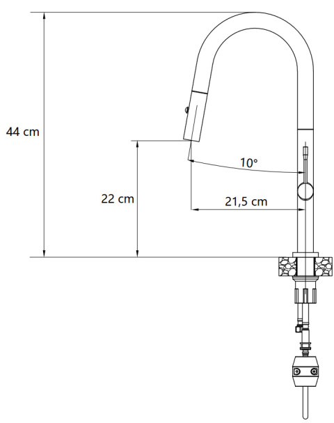 Quadron FELICITY Bateria Zlewozmywakowa T LINE SteelQ graphite metal / Nano PVD miedź 3623521_T1PVDC1