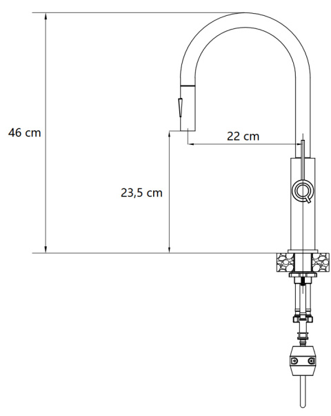 Quadron JENNIFER Bateria Zlewozmywakowa Q LINE SLIM SteelQ snow white/Nano PVD miedź 3623510_WHMPVDC1