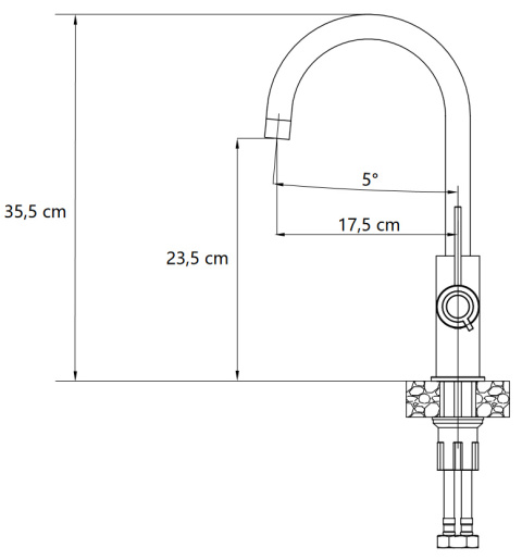 Quadron JODIE Bateria Zlewozmywakowa Q LINE SLIM SteelQ snow white/Nano PVD miedź 3623511_WHMPVDC1