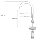 Quadron JODIE Bateria Zlewozmywakowa Q LINE SLIM SteelQ stal szczotkowana 3623511_BS