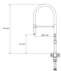 Quadron MARGOT Bateria Kuchenna T LINE SteelQ graphite metal / Nano PVD złoty 3623502_T1PVDG1