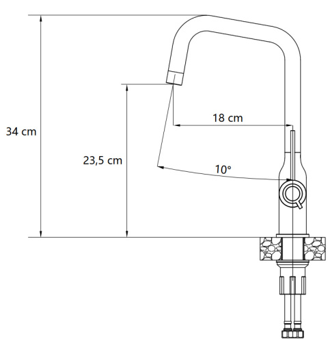 Quadron MARILYN Bateria Zlewozmywakowa Q LINE SteelQ pure carbon 3523527_BLM