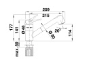 Blanco Blancowega S II Bateria Kuchenna Czarny/Chrom 526428