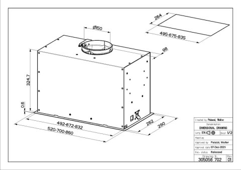 Faber Okap do zabudowy INKA LUX PREMIUM X 52 KL F-305.0658.601