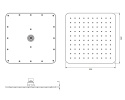 Omnires Slimline Deszczownica czarny mat WG225/OBL