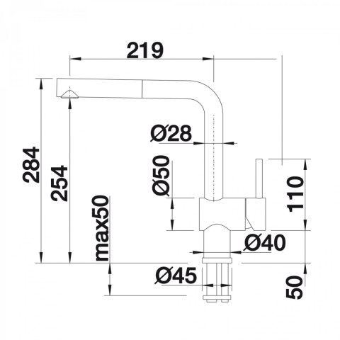 BLANCO Bateria LINUS-S powłoka PVD Steel 526242