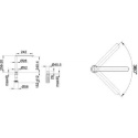 BLANCO ELOSCOPE-F II BATERIA ZLEWOZMYWAKOWA PODOKIENNA CHROM 516672