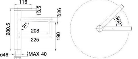 BLANCO LINEE BATERIA ZLEWOZMYWAKOWA STAL MATOWA 517596