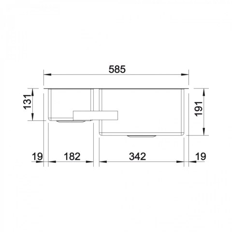 BLANCO Zlewozmywak CLARON 340/180-U stal polerowana, k.lewa, InFino 521609