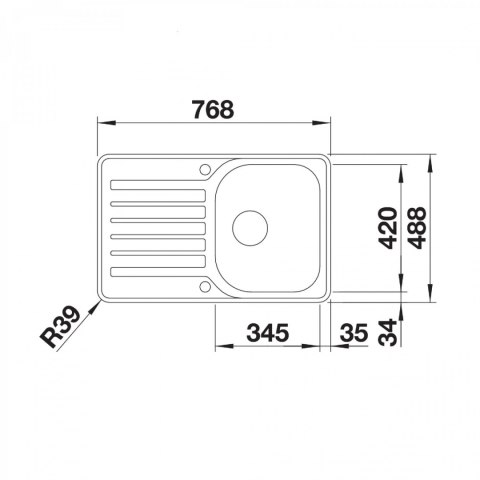 BLANCO Zlewozmywak LANTOS 45 S-IF Compact stal szczotkowana, 519059
