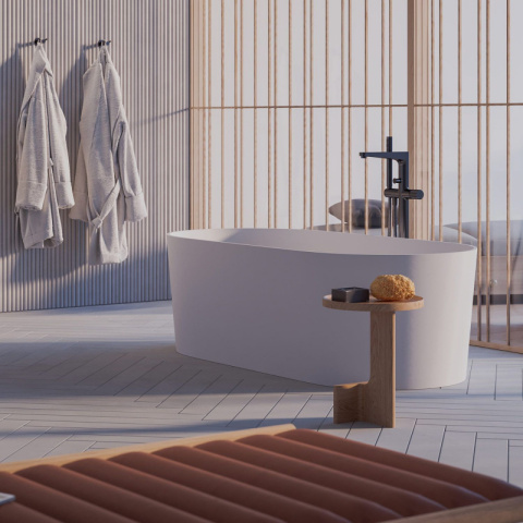 Omnires Ovo M+ Wanna wolnostojąca 160x75 cm biały mat OVOWWBM