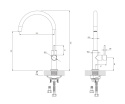 Omnires Y Bateria kuchenna chrom Y1251CR