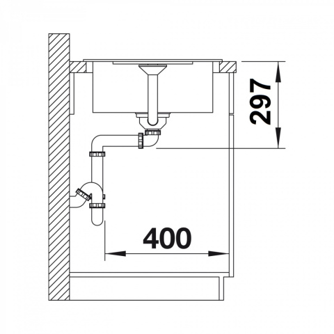 BLANCO Zlewozmywak METRA 45 S Compact czarny, k.aut. 525913