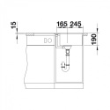 BLANCO Zlewozmywak METRA 45 S-F czarny, k.aut. 525917