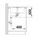 BLANCO Zlewozmywak METRA 45 S-F czarny, k.aut. 525917