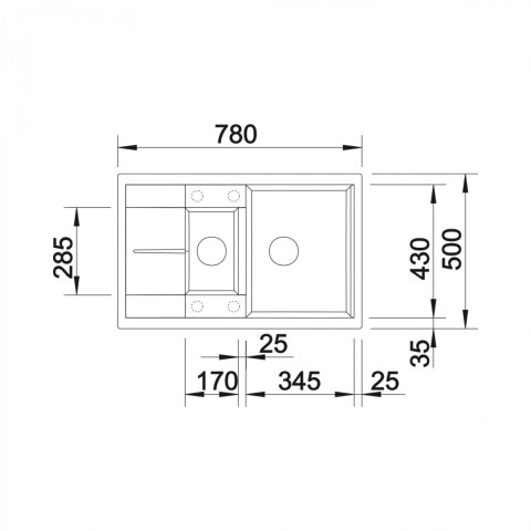 BLANCO Zlewozmywak METRA 6 S Compact biały, k.aut. 513468