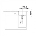 BLANCO Zlewozmywak SUBLINE 320-F antracyt, InFino 523416