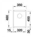 BLANCO Zlewozmywak SUBLINE 320-U biały, InFino 523410