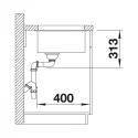 BLANCO Zlewozmywak SUBLINE 320-U czarny, InFino 525983