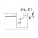 BLANCO Zlewozmywak SUBLINE 340/160-F czarny,, k.lewa, InFino 525984