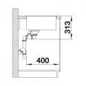 BLANCO Zlewozmywak SUBLINE 340/160-F czarny,, k.lewa, InFino 525984