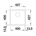BLANCO Zlewozmywak SUBLINE 400-F biały, InFino 523497