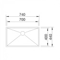 BLANCO Zlewozmywak ZEROX 700-IF stal polerowana, InFino 521592