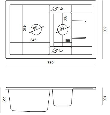 QUADRON MORGAN 156 GraniteQ black diamond/elementy stalowe HB8224U5-BS_P2O