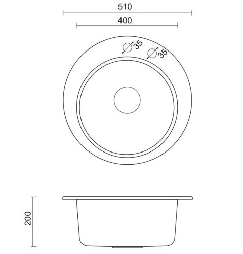 QUADRON ZLEWOZMYWAK 1kom. 51*51*20 CM MORGAN 210 STEINGRAN ART GOLD BLACK PEARL ZE ZŁOTYM ODPŁYWEM Z BATERIĄ NAOMII DOZOWNIKIEM