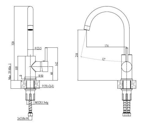 QUADRON zlewoz.1kom 51*51*20 CM MORGAN 210 STEINGRAN ART COOPER BLACK PEARL Z MIEDZIANYM ODPŁYWEM Z BATERIĄ NAOMI I DOZOWNIKIEM