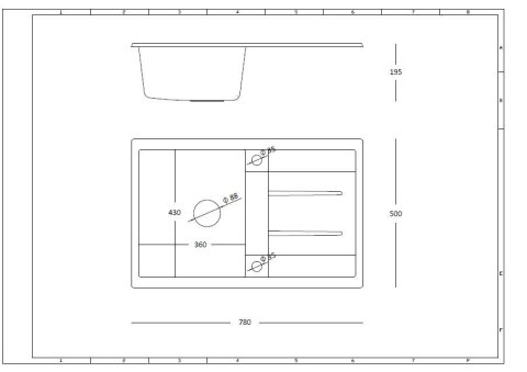 Quadron Zlewozmywak granitowy Morgan 111 780 x 500 x 200 mm Szary ze złotym odpływem HB8203U5-G1_P2O