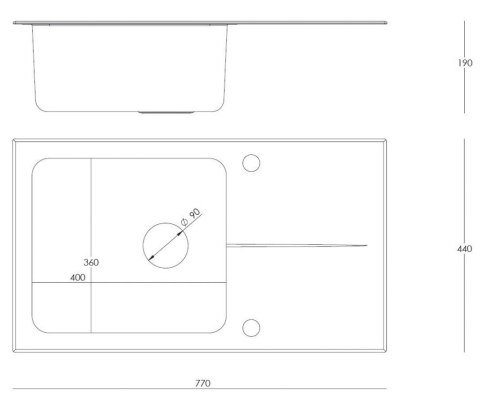 Quadron Zlewozmywak szklany Hugh 111 + Bateria Naomi ST3577SB1BS- BW7059BIPST3577SB1BS- BW7059BIP