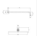 Omnires Slimline Deszczownica z ramieniem, ø25 cm miedż WGSET1CP