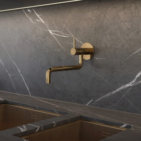 Omnires Y Bateria kuchenna podtynkowa złota Y1256GL