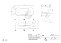 Balneo Wanna wolnostojąca przyścienna VIVA WHITE – 170 x 80 cm J0101010102-3